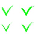 Green ticks, great design for any purposes. Checkmark right. Checkbox icon. Vector illustration. stock image. Royalty Free Stock Photo