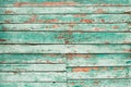 Green tide, blue, Orange old wood texture backgrounds. horizontal stripes, boards. roughness and cracks