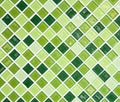 Green tile wall