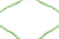 Green tinsel frame Royalty Free Stock Photo