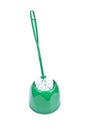 Green toilet brush