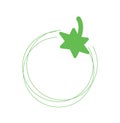 Green tomato or cherry logo