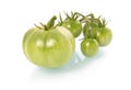 Green tomatoes vegetables isolated