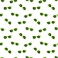 Green tone and cute sunglasses pattern. Vector illustration.