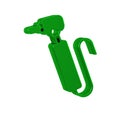 Green Tooth drill icon isolated on transparent background. Dental handpiece for drilling and grinding tools.