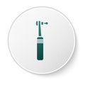 Green Tooth drill icon isolated on white background. Dental handpiece for drilling and grinding tools. Medical Royalty Free Stock Photo