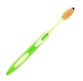 Green Toothbrush With Herbal Toothpaste Royalty Free Stock Photo