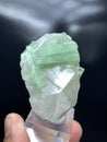 Green tourmaline mineral specimen from Afghanistan