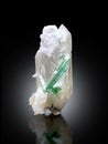 Green tourmaline with quartz crystal from skardu Pakistan