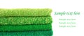 Green towels