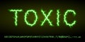 Green toxic lightning style font set