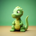 Green Toy Dinosaur - Cute Plateosaurus Doll For Little Children