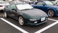 Green Toyota MR2 second generation SW20 in a parking lot Royalty Free Stock Photo