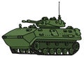 Green track armoured vehicle