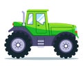 green tractor for agricultural work. Royalty Free Stock Photo