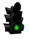 Green traffic light Royalty Free Stock Photo