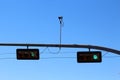 Green traffic light with camera Royalty Free Stock Photo