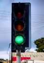 Green traffic light. Royalty Free Stock Photo