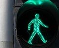 Green traffic light. Close up. Royalty Free Stock Photo