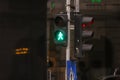 Green traffic light for pedestrians