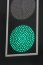 Green traffic light signal
