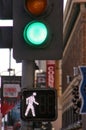 Green traffic light in the street of Reno, Nevada