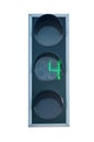 Green traffic signal, traffic light isolated Royalty Free Stock Photo
