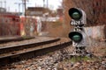 The green train signal Royalty Free Stock Photo