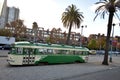 Green tram at San Franciso, California