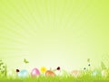 Green tranquil easter background