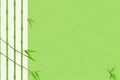 Green Tranquility: Bamboo Elegance on a Subtle Light Green Canvas. Royalty Free Stock Photo