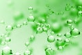 Green transparent molecule model over green Royalty Free Stock Photo