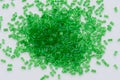 Green transparent plastic resin Royalty Free Stock Photo