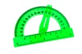 Green transparent protractor