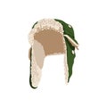 Green trapper cap hat