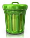 Green trash can icon