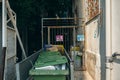 Green trash cans, city of Tel Aviv Israel