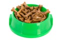 Green tray dog food Royalty Free Stock Photo