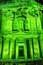 Green Treasury Illuminated Night Petra Jordan