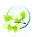 Green Tree Branch Icon Royalty Free Stock Photo