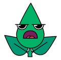 Green tree disappointed emoticon icon