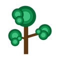 Green tree flat icon vector illustration design for your logo, web site, social media, mobile app Royalty Free Stock Photo