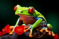 Green tree frog. Generative ai