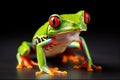 Green tree frog. Generative ai