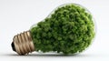 Green Tree Growing Inside Lightbulb Royalty Free Stock Photo
