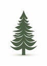 Organic Pine Tree Icon On White Background
