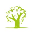 Green tree icon for your design Royalty Free Stock Photo