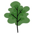 Green Tree Illustration Flat Design Icon Vector Template Royalty Free Stock Photo