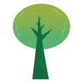 Green Tree Illustration Flat Design Icon Vector Template Royalty Free Stock Photo
