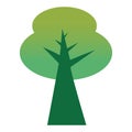 Green Tree Illustration Flat Design Icon Vector Template Royalty Free Stock Photo